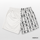 MEROX White Half Barbed Wire mesh shorts back view