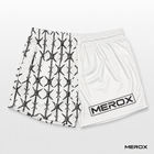 MEROX White Half Barbed Wire 5-inch mesh shorts front view
