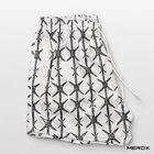 MEROX White Half Barbed Wire mesh shorts printed panel detail