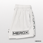 MEROX White Half Barbed Wire athletic shorts side view