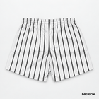 MEROX white pinstripe 5-inch mesh shorts back view