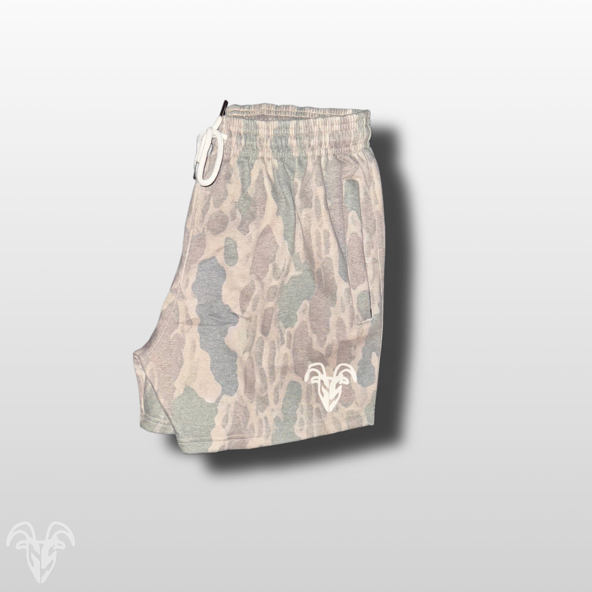 Goat Strength Final Stock – Cotton Old School Camo 5-Inch Shorts