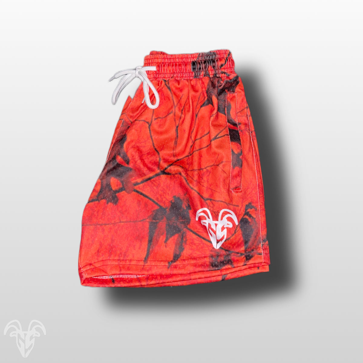 Goat Strength Orange Camo mesh shorts 5