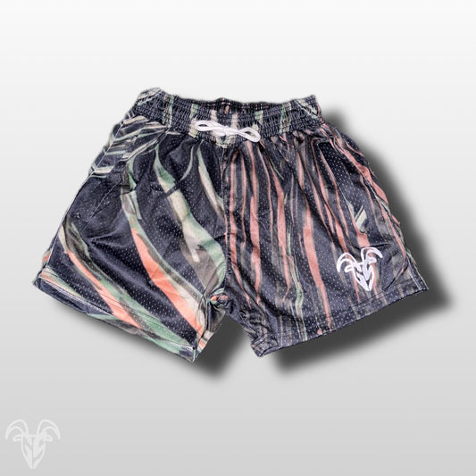 Tiger Camo Goat Strength mesh shorts front