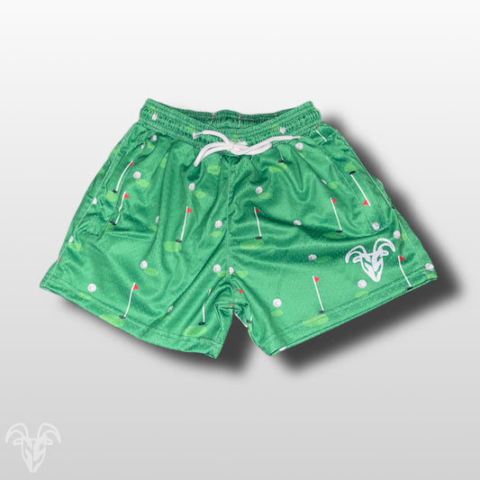 Goat Strength Golf mesh shorts front