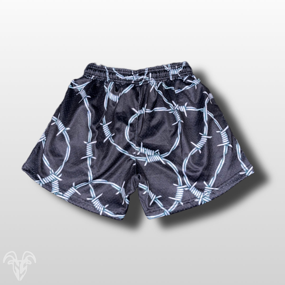 Goat Strength Barbed Wire mesh shorts back