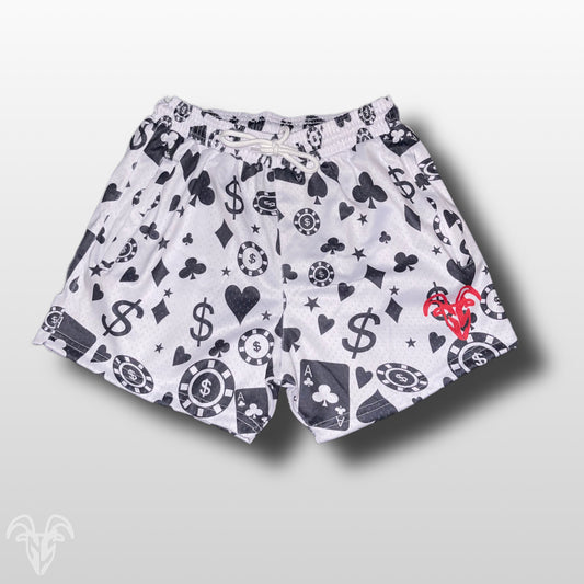 Goat Strength Final Stock – Casino Themed Mesh Gym Shorts