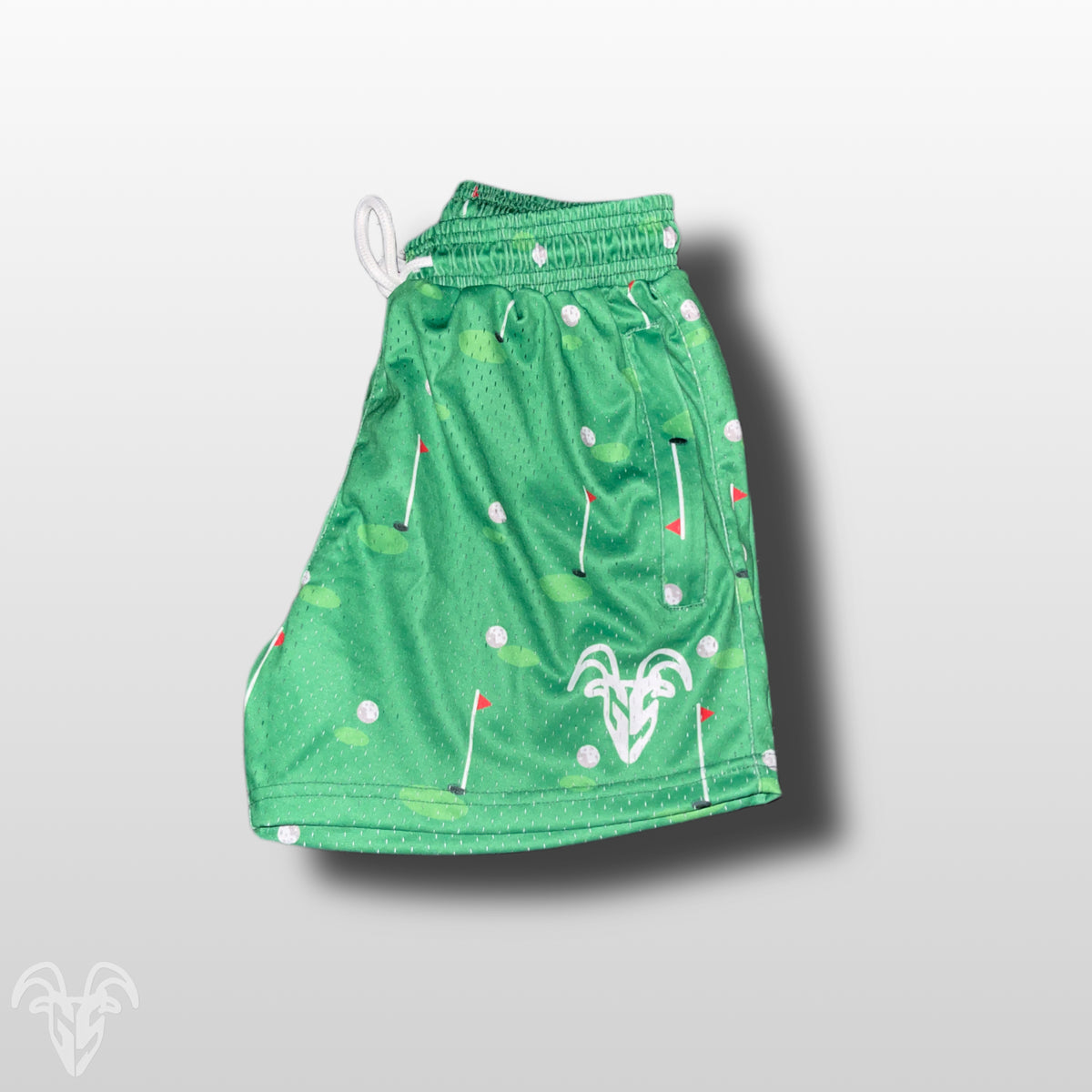 Goat Strength Golf mesh shorts detail