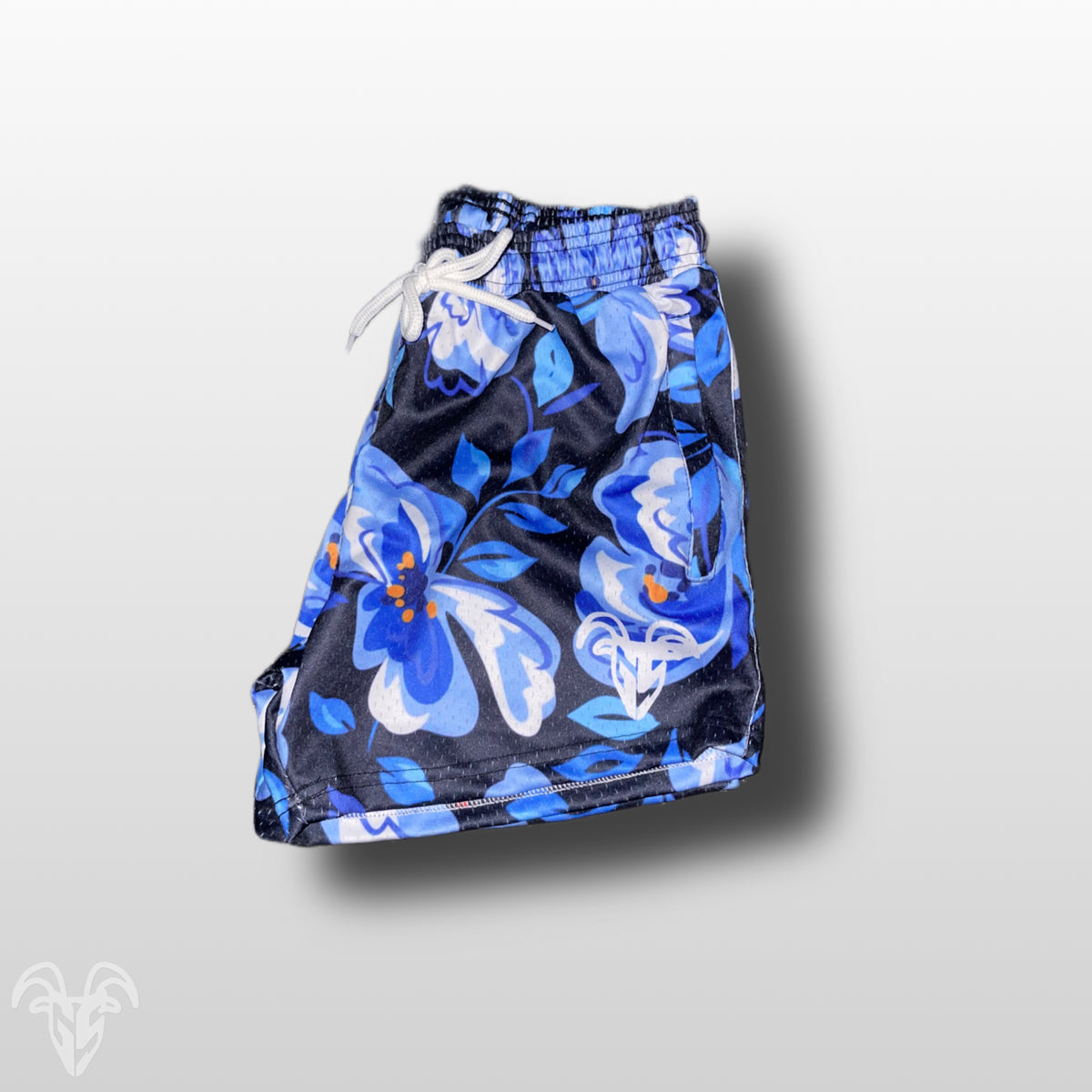 Goat Strength Final Stock – Blue Floral 5-Inch Mesh Shorts