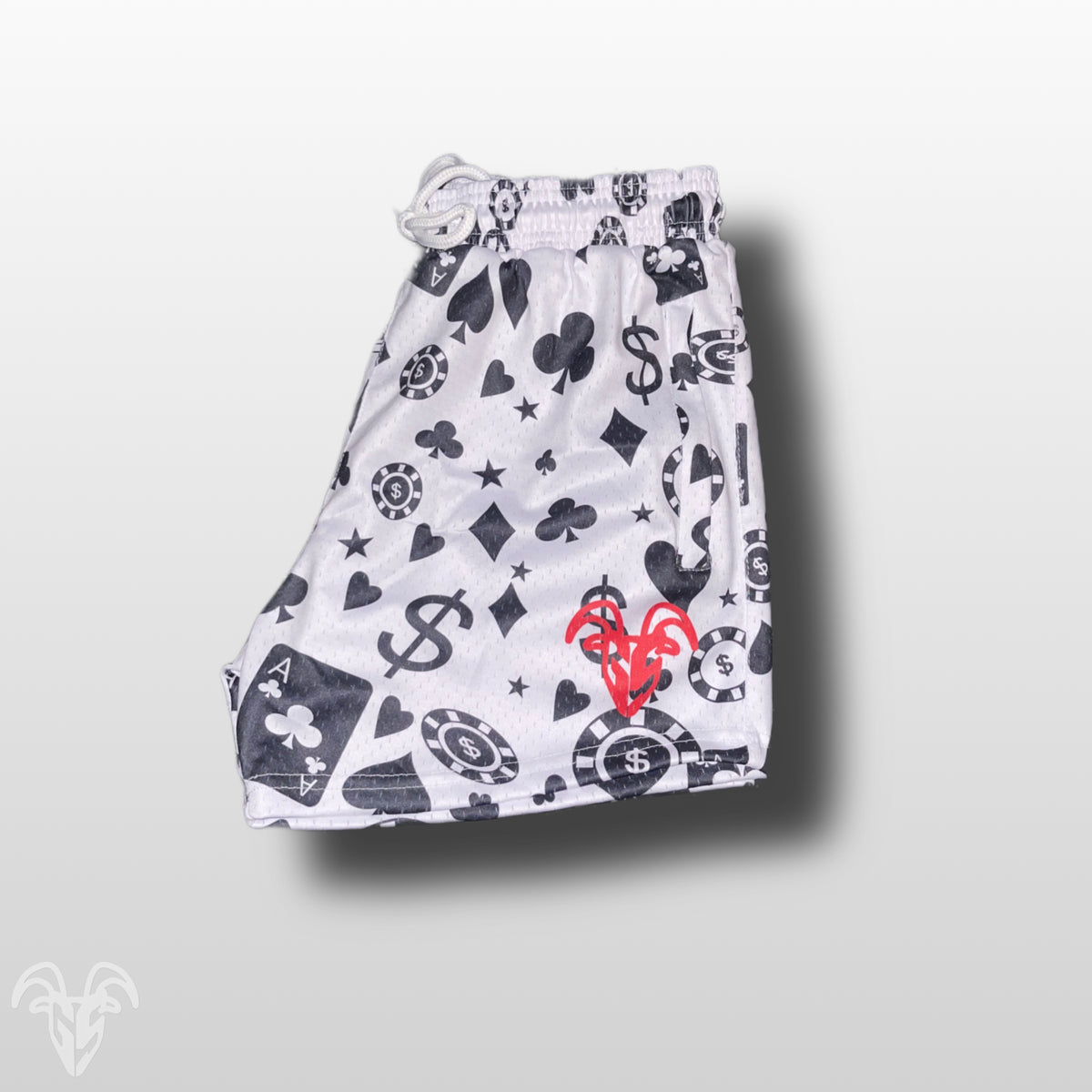 Goat Strength Final Stock – Casino Themed Mesh Gym Shorts