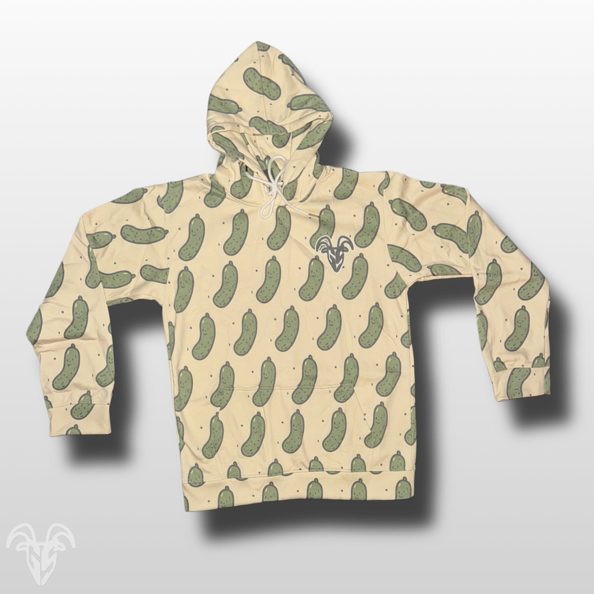 Goat Strength pickle pattern hoodie front