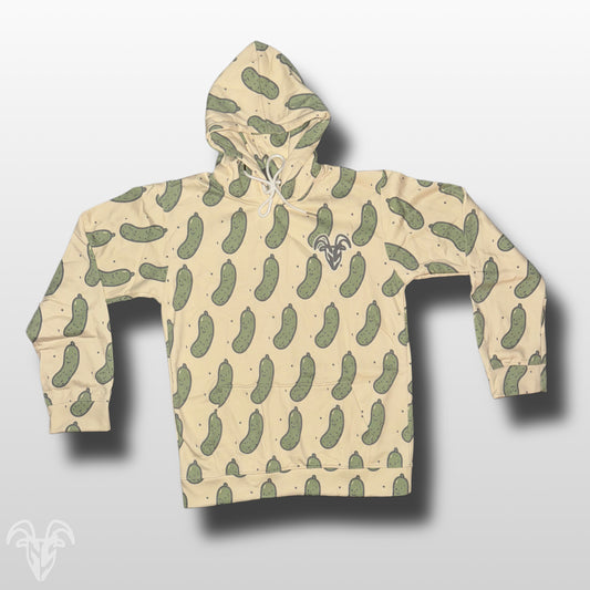 Goat Strength pickle pattern hoodie front