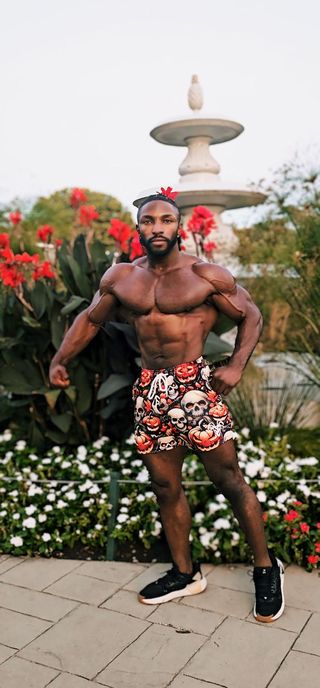 Goat Strength Final Stock – Skull & Jack-o’-Lantern 5-Inch Mesh Shorts